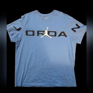 NWOT AIR JORDAN stretch  Blue tshirt.  Size XXL